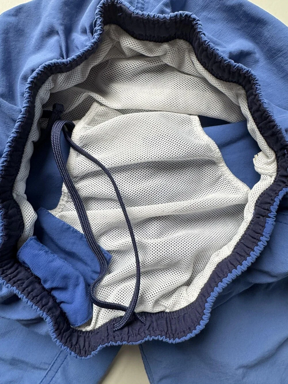 LL Bean Swim Shorts Boys Size 5 Blue Cargo Quick Dry Mesh Lined Pockets Summer